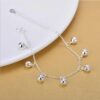 silver plated alloy anklet with simple and elegant design