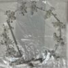 silver plain linen hair band with soft and elegant texture