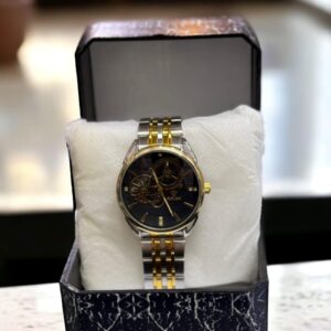 Men Silver Stainless Steel Quartz Analogue Watch
