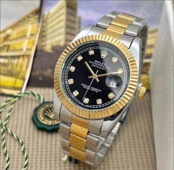 Rolex Men Silver Analogue Watch