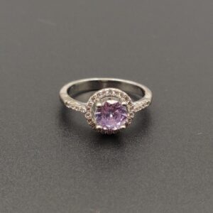 silver zircon 925 sterling silver plated ring