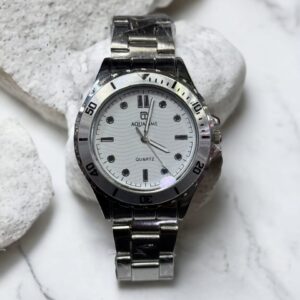 Men Silver Stainless Steel Analogue Watch
