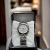 Men Silver Chain Strap Quartz Watch