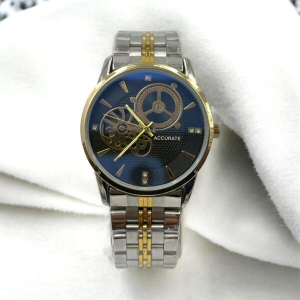 Men Stainless Steel Watch with Wooden Smart Box