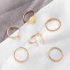 stylish set of six adjustable rings with versatile designs