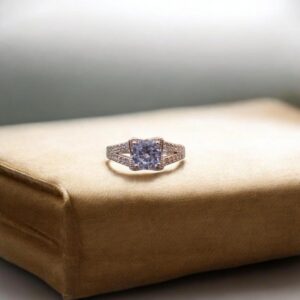 adjustable moissanite ring with brilliant sparkle