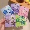 star style printed multicolor hair pins for playful styling