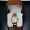Men Stainless Steel Textured Strap Watch