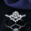 simple v shape silver plated metal ring with clean design