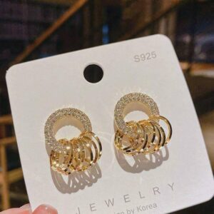 Elegant Circle Style Drop Earrings