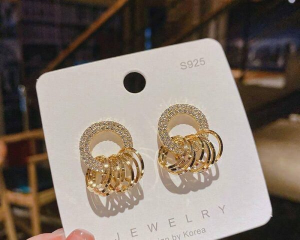 Elegant Circle Style Drop Earrings