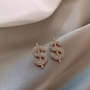 Dollar Symbol Stylish Alloy Earrings