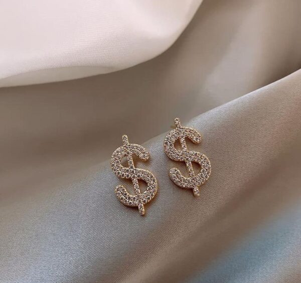 Dollar Symbol Stylish Alloy Earrings