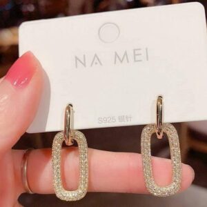 Golden Electroplated Drop Earrings