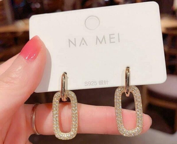 Golden Electroplated Drop Earrings