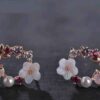 Elegant Flower Pearl Earrings