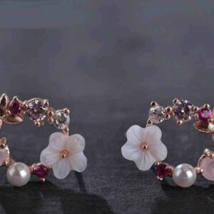 Elegant Flower Pearl Earrings