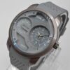 Men Round Case Grey Hybrid Watch
