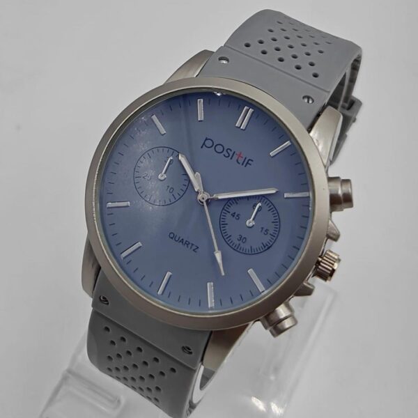 Men Grey Stainless Steel Analog Watch