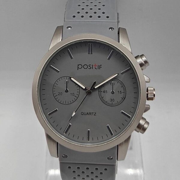 Men Grey Stainless Steel Analog Watch
