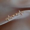 Heartbeat Zigzag Alloy Earrings