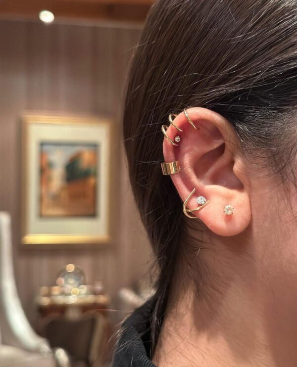 Geometric Charm Clip Earrings