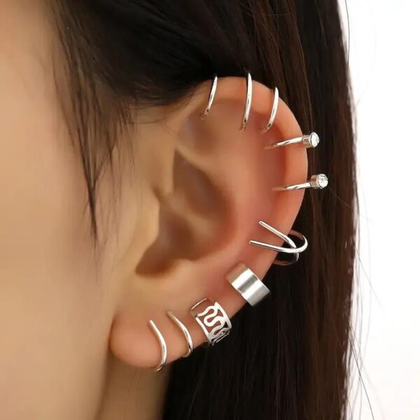Geometric Charm Clip Earrings