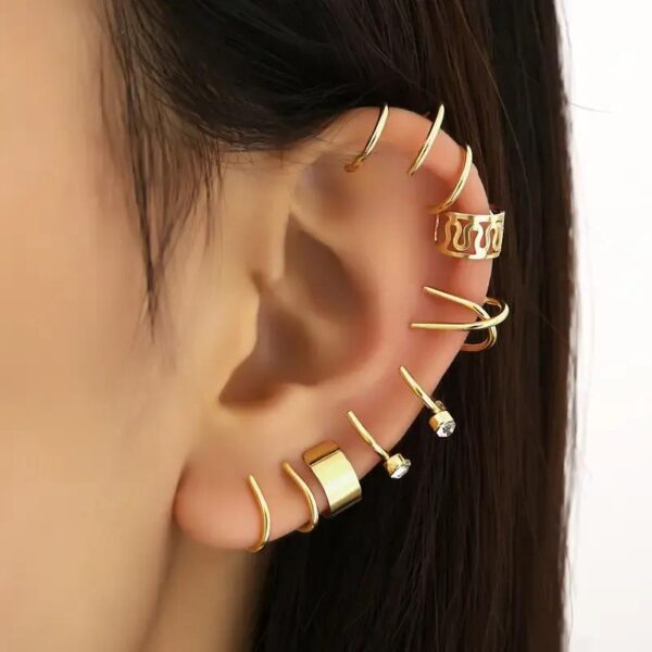 Geometric Charm Clip Earrings