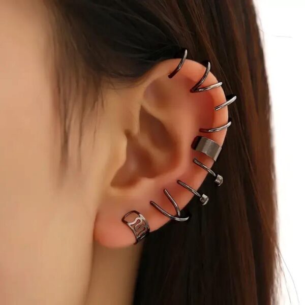 Geometric Charm Clip Earrings