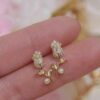 Rose Shape Stylish Tops Earrings