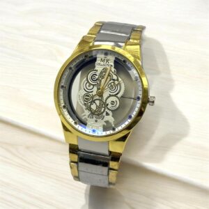 Men Silver Stainless Steel Analogue Watch