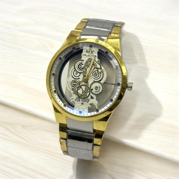 Men Silver Stainless Steel Analogue Watch