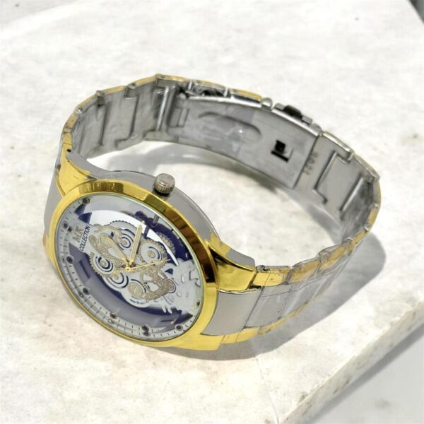 Men Silver Stainless Steel Analogue Watch