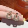 Elegant Tear Square Drop Earrings