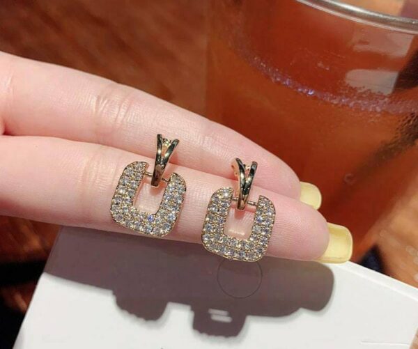 Elegant Tear Square Drop Earrings