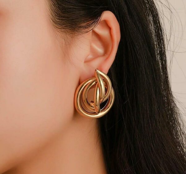 Tangled Loop Earrings Modern Style