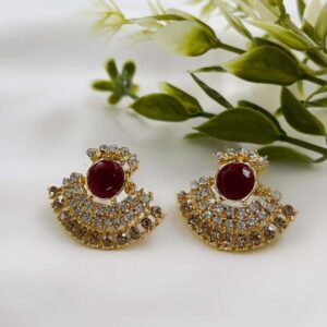 Traditional Stone Stud Earrings