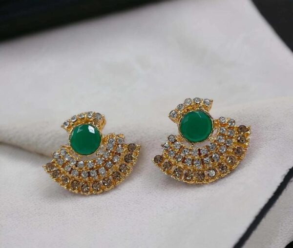 Traditional Stone Stud Earrings