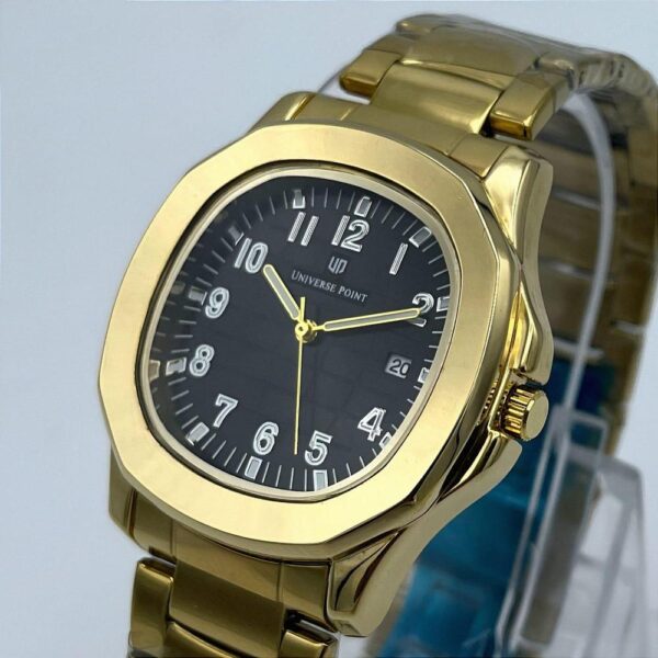 Universal Point Men Stainless Steel Quartz Watch