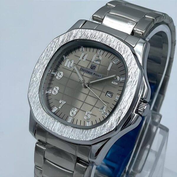 Universal Point Men Stainless Steel Quartz Watch