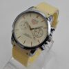 Men Yellow Stainless Steel Analog Watch