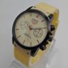 Men Yellow Stainless Steel Analog Watch