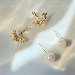 Beaded Silver Plated Earrings