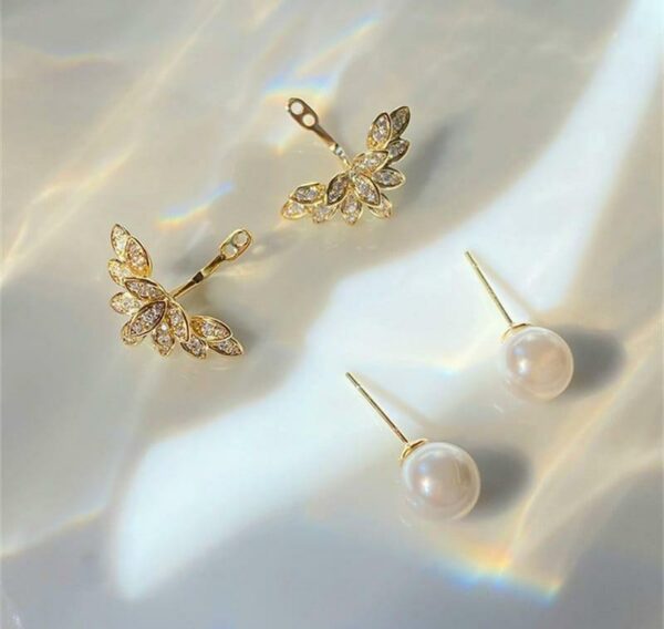 Beaded Silver Plated Earrings