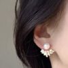 Beaded Silver Plated Earrings
