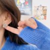 Gold Plated Modern Rhinestone Stud