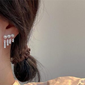 Elegant Gold Plated Pearl Earring
