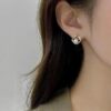 Gold Plated Square Pearl Earring